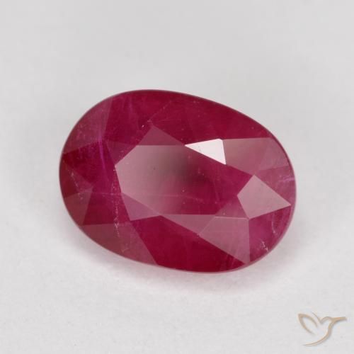 Rubis Rose rougeâtre naturelle ovale, 1.08 ct, VS-SI
