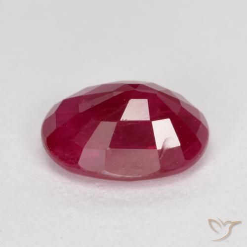 Rubis Rose rougeâtre naturelle ovale, 1.08 ct, VS-SI