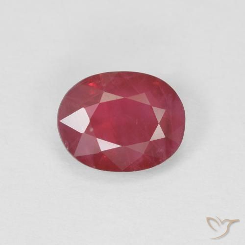1.02ct Naturel Rouge moyen Rubis, ovale, VS-SI