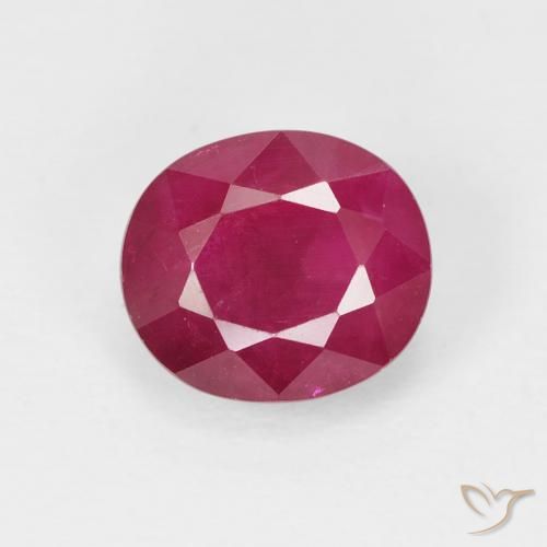 1.59ct Naturel Rose rougeâtre Rubis, ovale, VS-SI