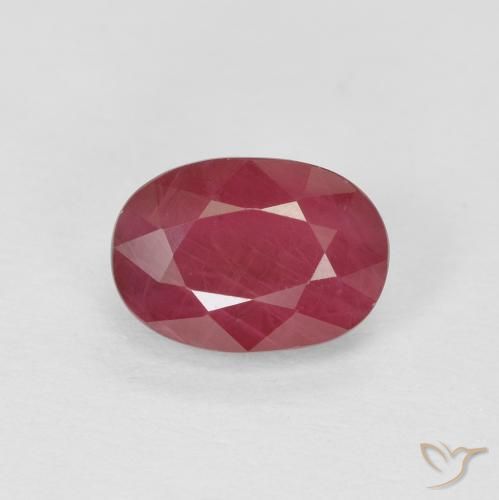 1.23ct Naturel Rouge Rosâtre Rubis, ovale, VS-SI