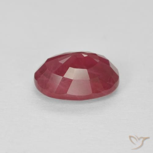 Rubis Rouge Rosâtre naturelle ovale, 1.23 ct, VS-SI
