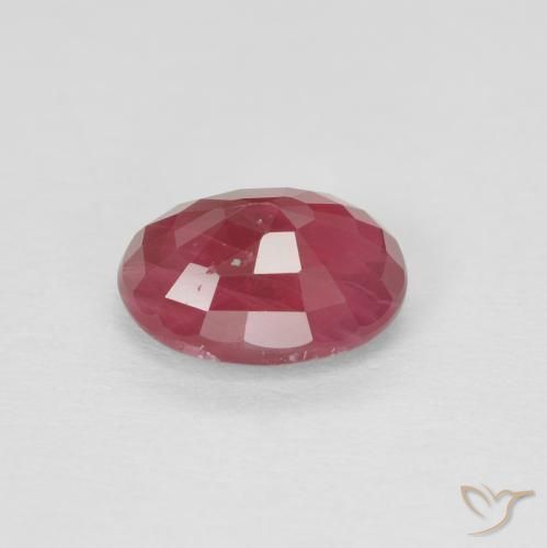 Rubis Rouge Rosâtre naturelle ovale, 1.10 ct, VS-SI