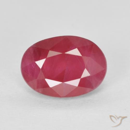 1.17ct Naturel Rouge moyen Rubis, ovale, VS-SI
