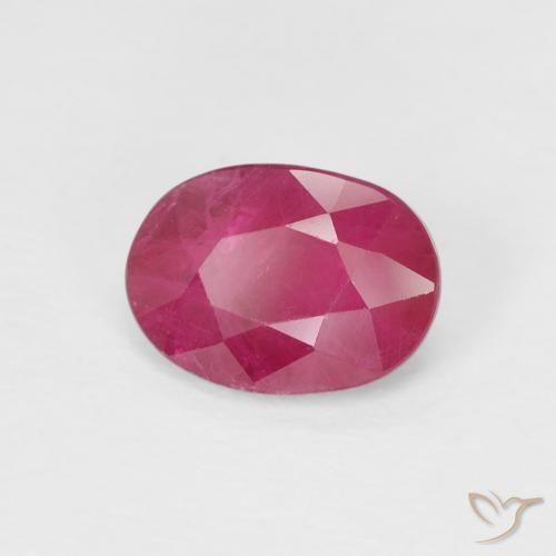 Rubis Medium Dark-Red naturelle ovale, 1.02 ct, VS-SI