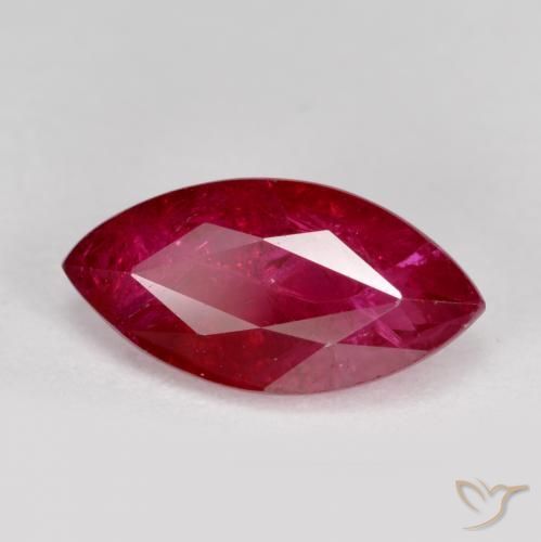 Rubis Rose rougeâtre profond naturelle Marquise, 1.82 ct, SI