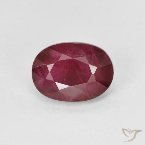 1.22ct Naturel Rose rougeâtre profond Rubis, ovale, VS-SI
