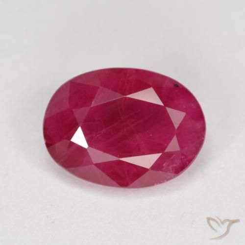 0.94ct Naturel Rouge léger Rubis, ovale, VS-SI