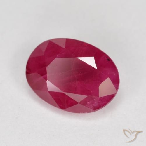 Rubis Rouge léger naturelle ovale, 0.94 ct, VS-SI