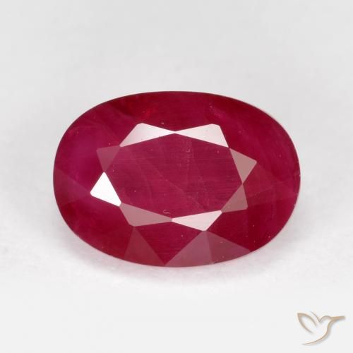 1.28ct Naturel Rouge confiture Rubis, ovale, VS-SI