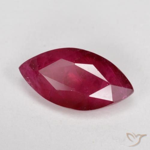 Rubis Rouge foncé naturelle Marquise, 1.08 ct, VS-SI