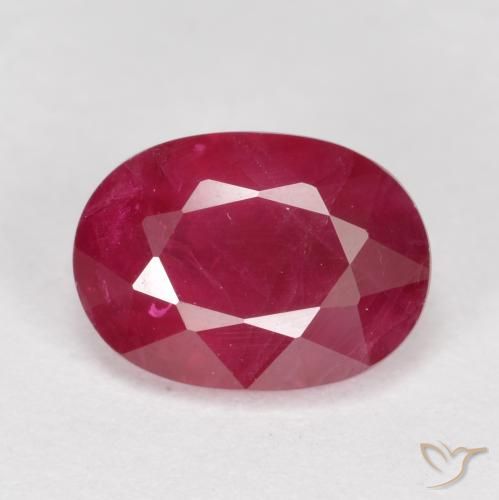 1.23ct Naturel Rouge confiture Rubis, ovale, VS-SI