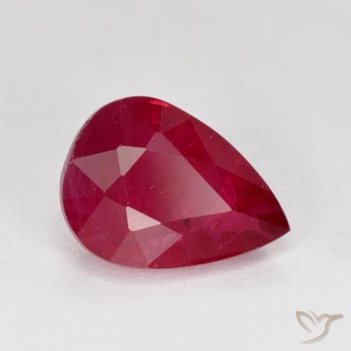 Rubis Rouge confiture naturelle En forme de poire, 1.08 ct, VS-SI