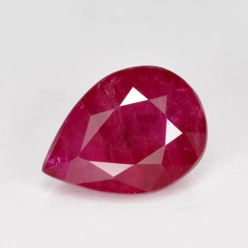 Rubis Rouge moyen naturelle En forme de poire, 1.18 ct, VS-SI