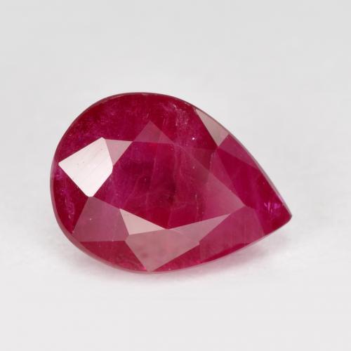 Rubis Rouge moyen naturelle En forme de poire, 1.18 ct, VS-SI