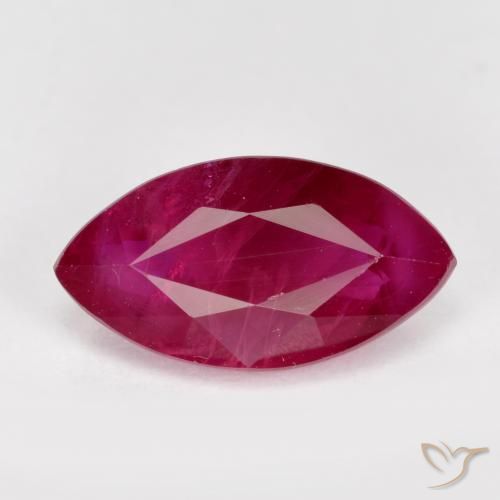 1.66ct Naturel Rouge Rosâtre Rubis, Marquise, VS-SI