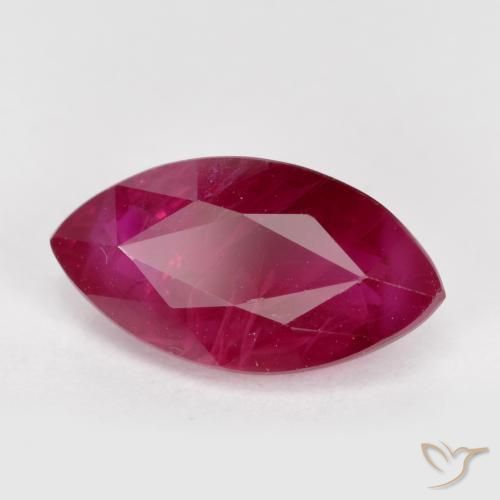 Rubis Rouge Rosâtre naturelle Marquise, 1.66 ct, VS-SI