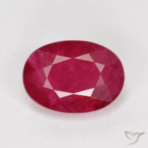 1.07ct Naturel Rouge confiture Rubis, ovale, VS-SI