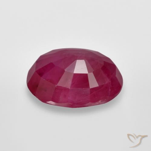 Rubis Rose rougeâtre naturelle ovale, 1.33 ct, VS-SI