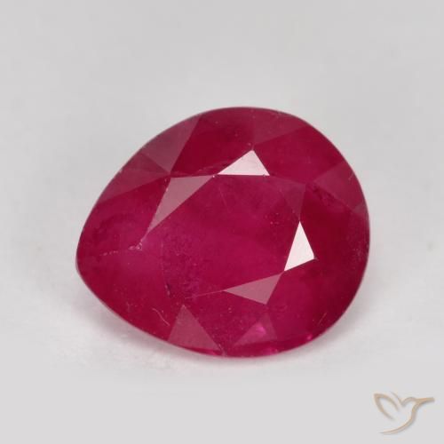 1.39ct Naturel Rouge moyen Rubis, En forme de poire, VS-SI