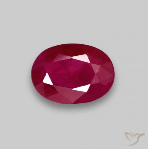 Rubis Rouge moyen naturelle ovale, 1.07 ct, VS-SI