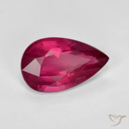 Rubis Rouge framboises naturelle En forme de poire, 2.36 ct, VS-SI