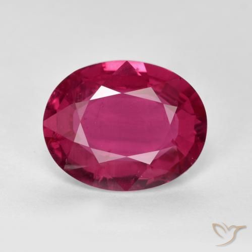 2.00ct Naturel Rose rougeâtre profond Rubis, ovale, VS-SI