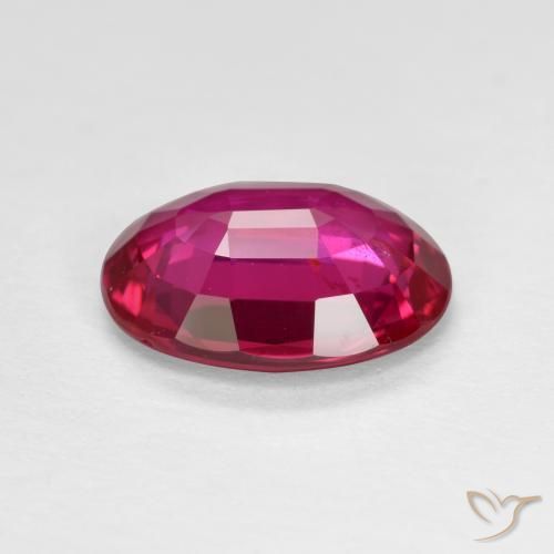 Rubis Rose rougeâtre profond naturelle ovale, 2.00 ct, VS-SI