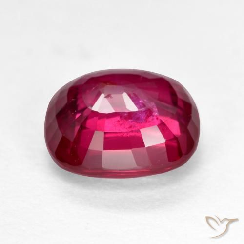 Rubis Rouge Rosâtre naturelle Coussin, 2.02 ct, SI