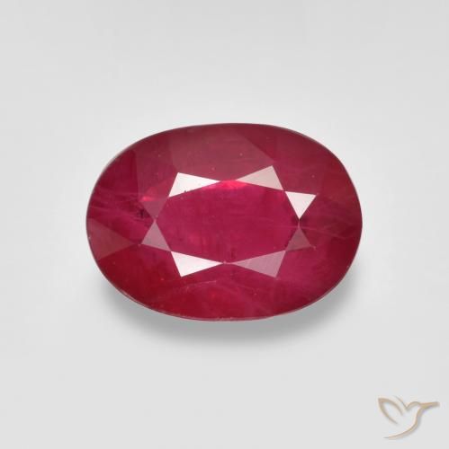 1.06ct Naturel Rouge confiture Rubis, ovale, SI