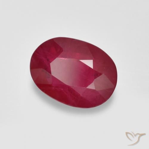 Rubis Rouge confiture naturelle ovale, 1.06 ct, SI