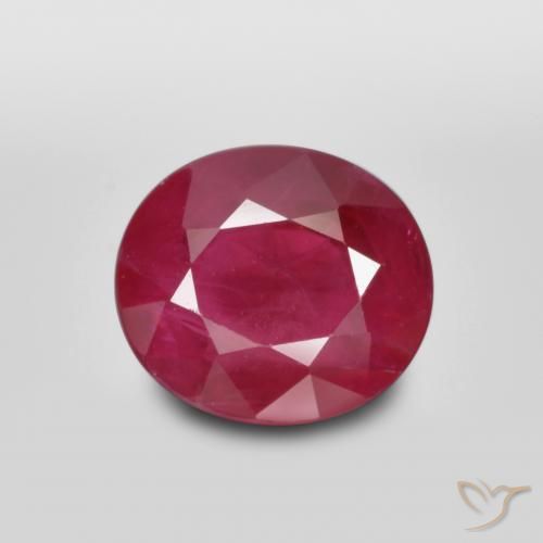 1.35ct Naturel Rouge sang Rubis, ovale, SI