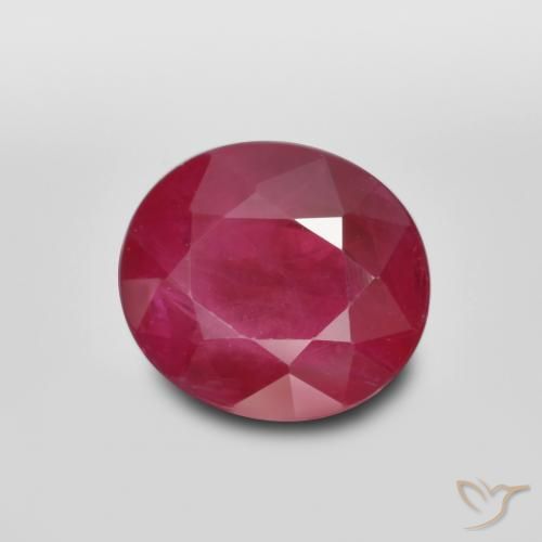 Rubis Rouge sang naturelle ovale, 1.35 ct, SI