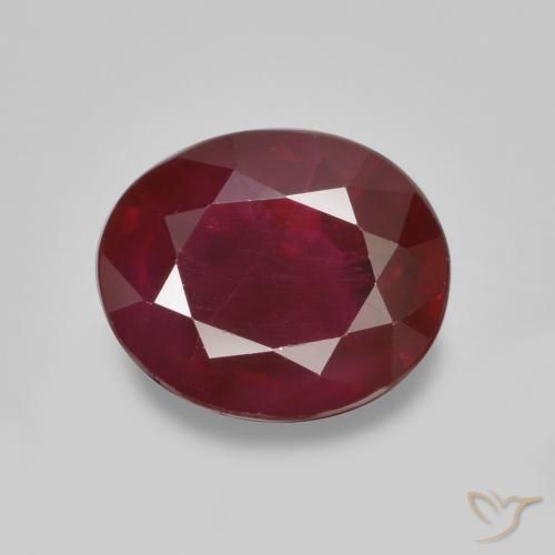 1.07ct Naturel Rouge foncé Rubis, ovale, SI