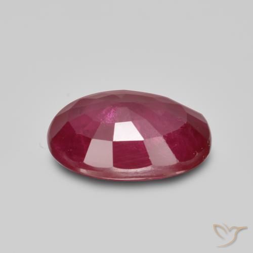 Rubis Rouge foncé naturelle ovale, 1.03 ct, VS-SI