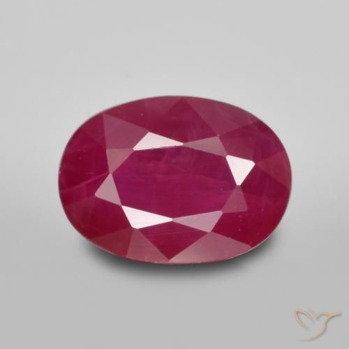 1.08ct Naturel Rouge foncé Rubis, ovale, VS-SI