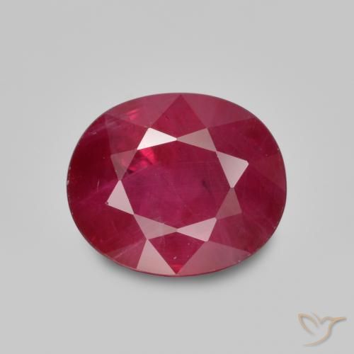 1.41ct Naturel Vin rouge Rubis, ovale, VS-SI