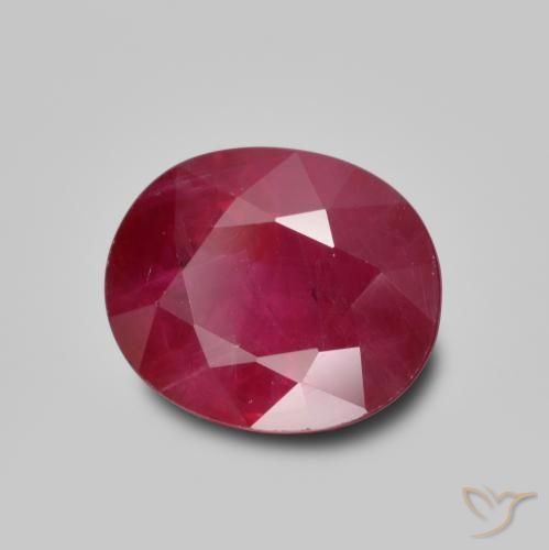 Rubis Vin rouge naturelle ovale, 1.41 ct, VS-SI