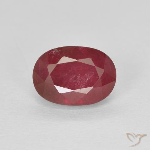 1.33ct Naturel Rouge foncé Rubis, ovale, VS-SI