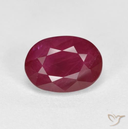 1.25ct Naturel Rouge foncé Rubis, ovale, VS-SI