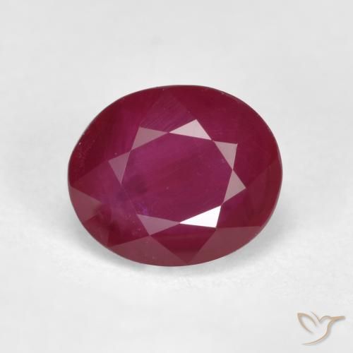1.03ct Naturel Rouge foncé Rubis, ovale, VS-SI