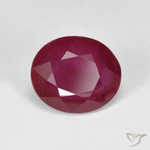 Rubis Rouge foncé naturelle ovale, 1.03 ct, VS-SI