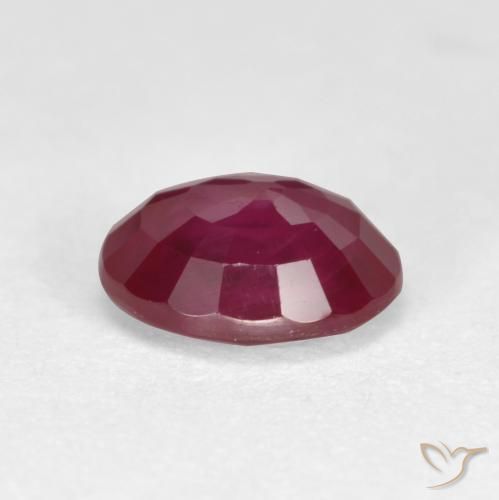 Rubis Rouge foncé naturelle ovale, 1.03 ct, VS-SI