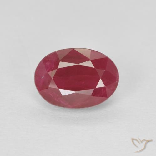 1.09ct Naturel Rouge moyen Rubis, ovale, VS-SI