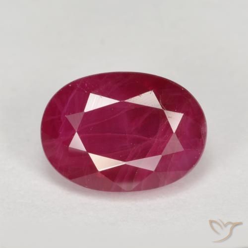 1.27ct Naturel Rouge Rosâtre Rubis, ovale, VS-SI