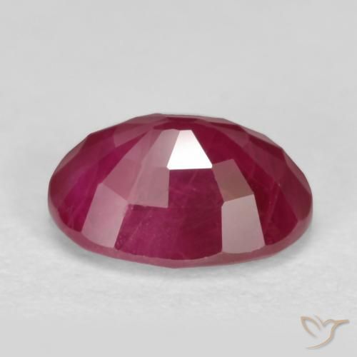 Rubis Rouge Rosâtre naturelle ovale, 1.27 ct, VS-SI
