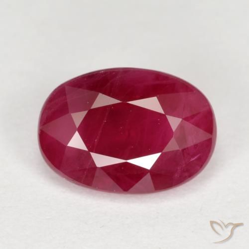 1.02ct Naturel Rouge sang Rubis, ovale, VS-SI