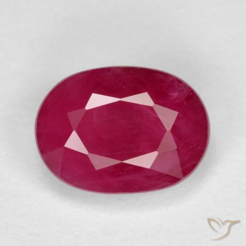 1.11ct Naturel Rouge moyen Rubis, ovale, VS-SI