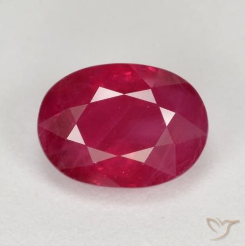 1.32ct Naturel Rouge confiture Rubis, ovale, VS-SI
