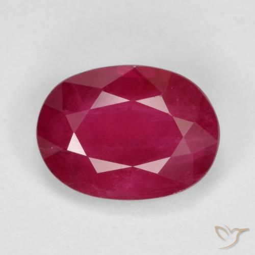 1.08ct Naturel Rouge confiture Rubis, ovale, VS-SI
